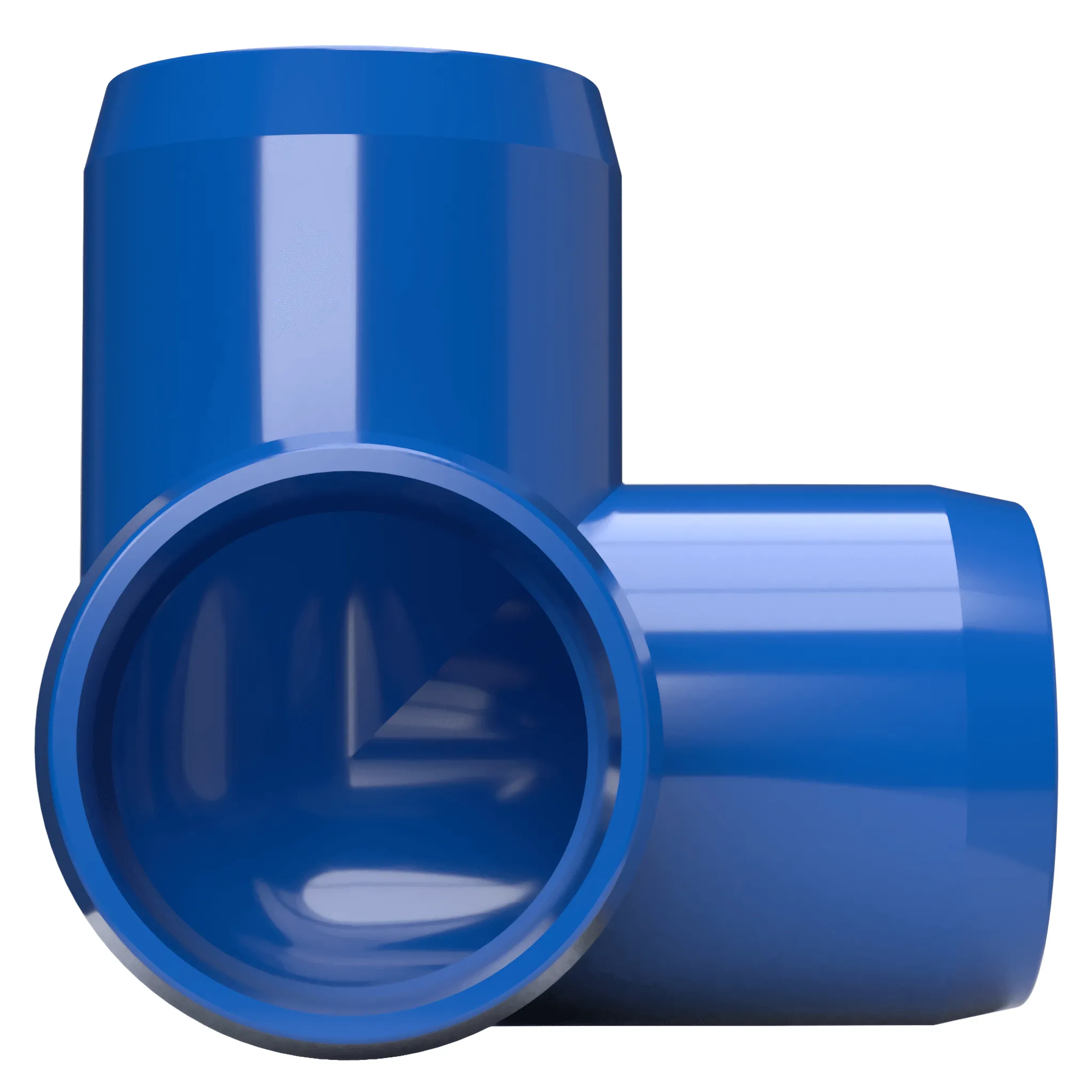 1 in. 3-Way PVC Elbow Fitting, Furniture Grade  - Blue