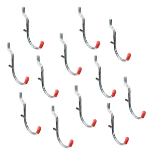 12 Piece 1" Curved Peg Hooks (Pack of: 2) - HW-30112-Z02