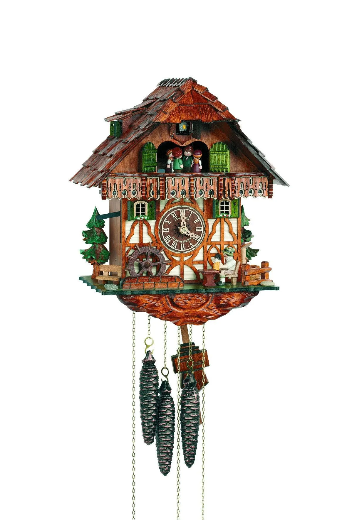 14" Musical Alpine Home Black Forest German Cuckoo Clock