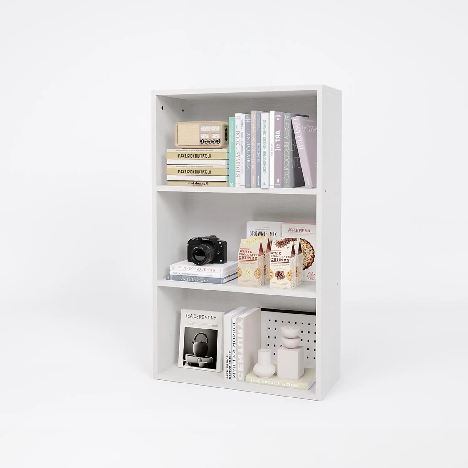 21.9" Width 3 Tiers Small Floor Standing Bookshelf