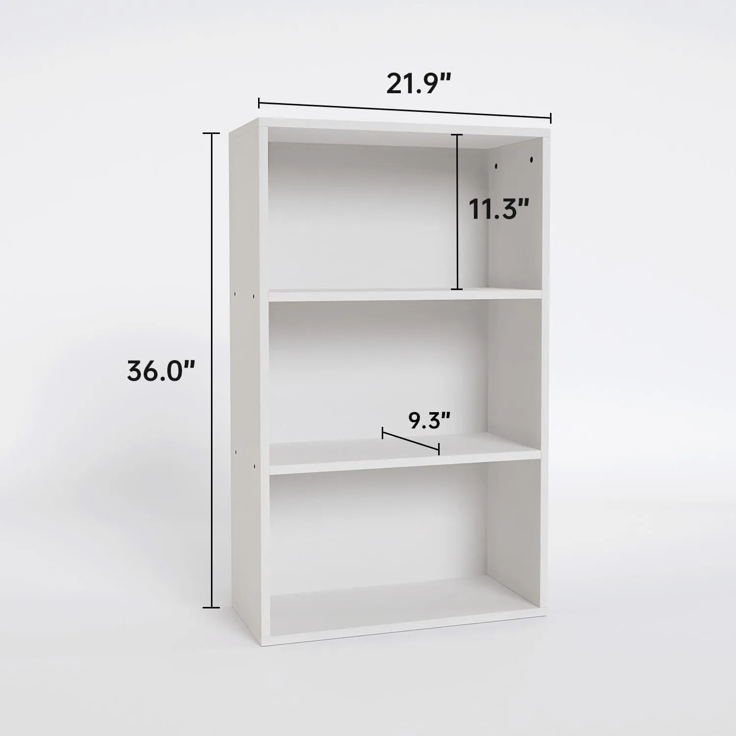 21.9" Width 3 Tiers Small Floor Standing Bookshelf