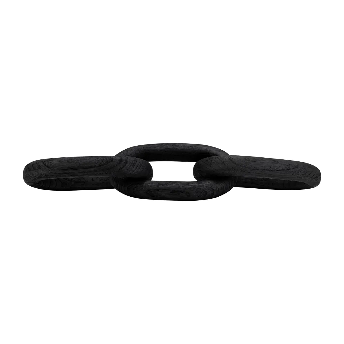 28" 3 WOODEN LINKS, BLACK