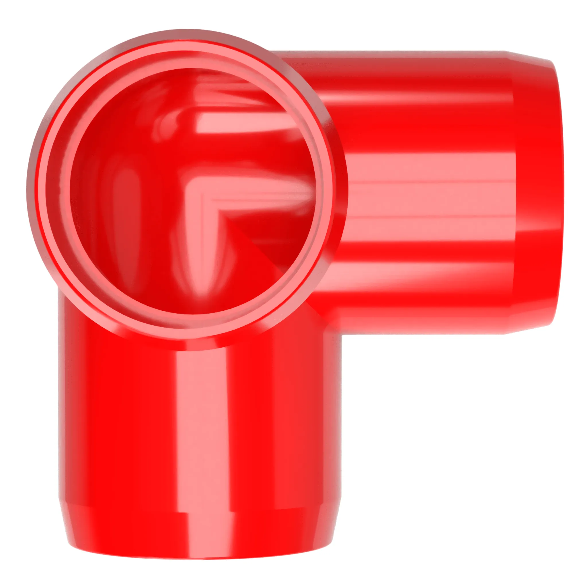 3/4 in. 3-Way PVC Elbow Fitting, Furniture Grade  - Red