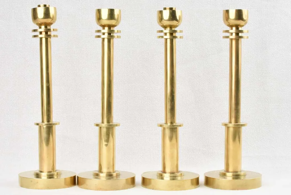 4 brass candlesticks - 1940s - 11¾"