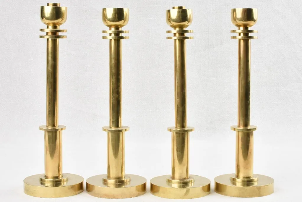 4 brass candlesticks - 1940s - 11¾"