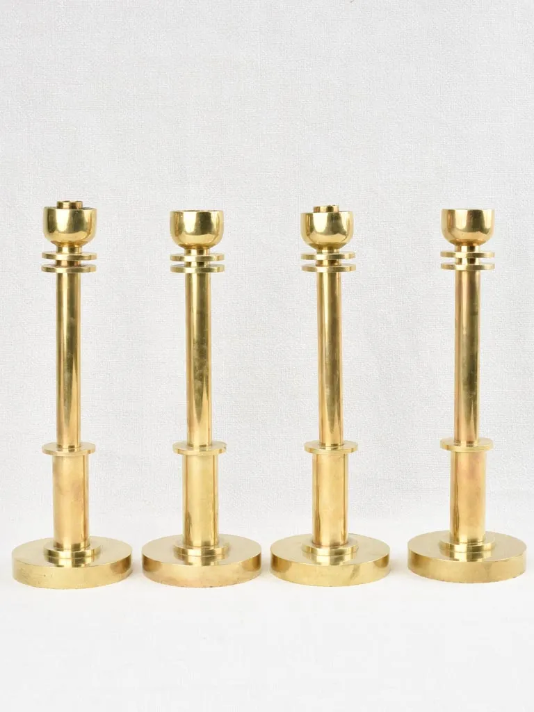 4 brass candlesticks - 1940s - 11¾"