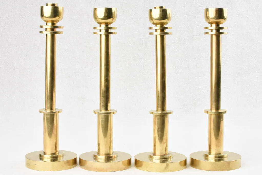 4 brass candlesticks - 1940s - 11¾"