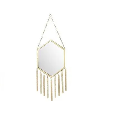 43322 Gold Mini Mirror with Metal Tassels - 3 shapes