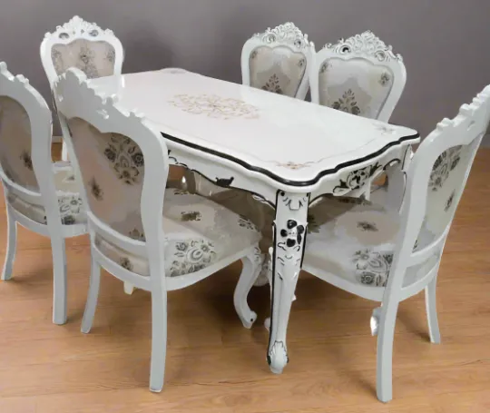 6 Seater Dining Set- White