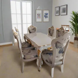 6 Seater Dining Set- White