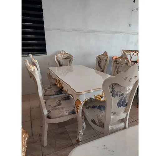 6 Seater Dining Set- White