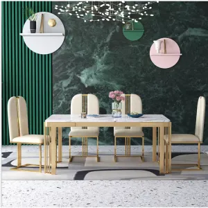 6 Seater Marble Dining Set