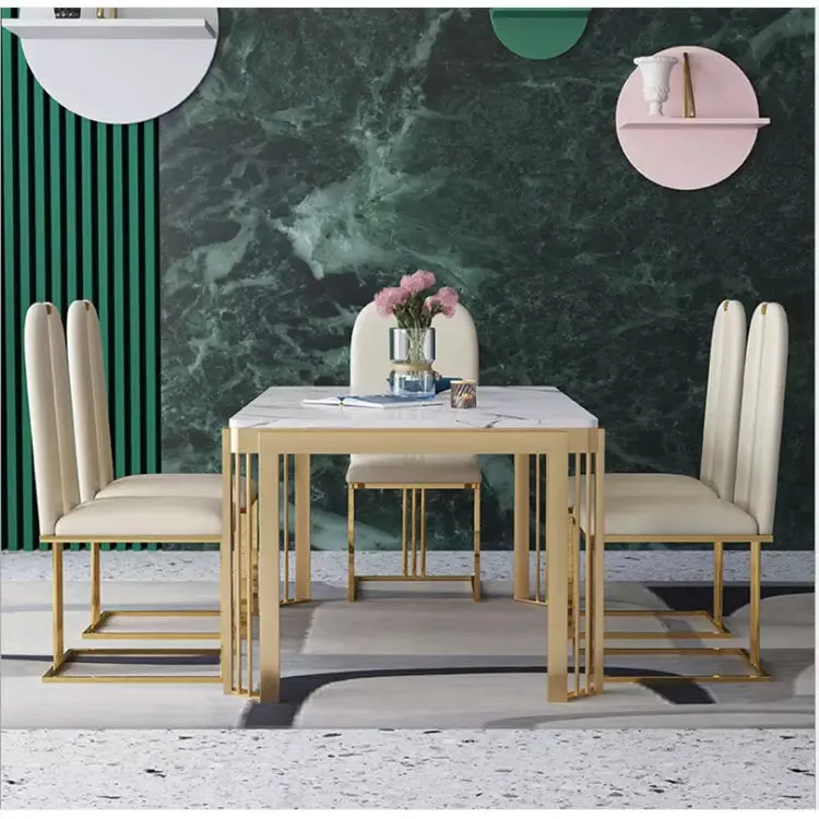 6 Seater Marble Dining Set