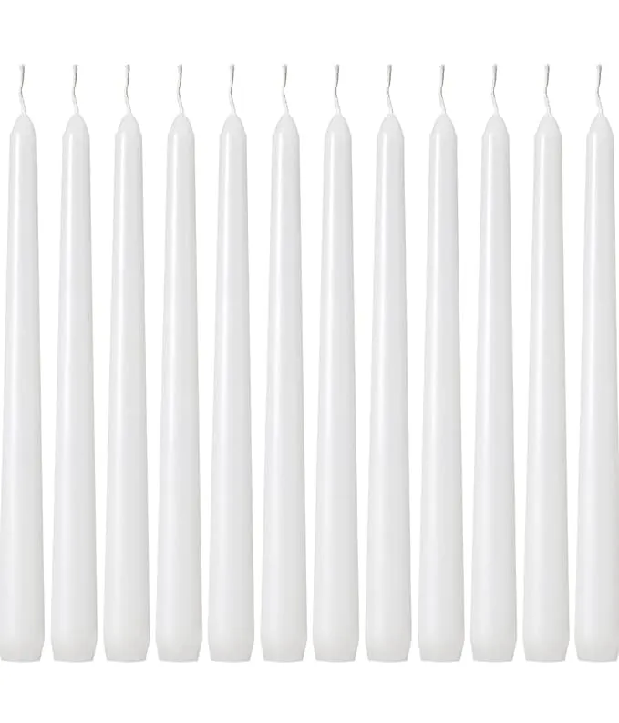 AD Art Creations A Grade Perafin Wax 10" X 1" (inch) Long Taper Candles for Party, Birthday Party, Dinner Table, Living Room Décor Unscented Set of 16