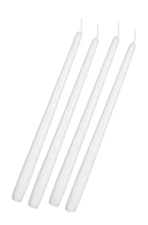 AD Art Creations A Grade Perafin Wax 12" X 1.5" (inch) Long Taper Candles for Party, Birthday Party, Dinner Table, Living Room Décor Unscented Set of 4