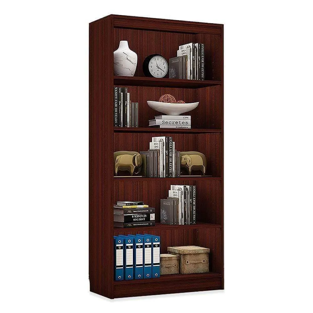 Alpha Bookshelf, 5 shelves, 67" high, Mahogany