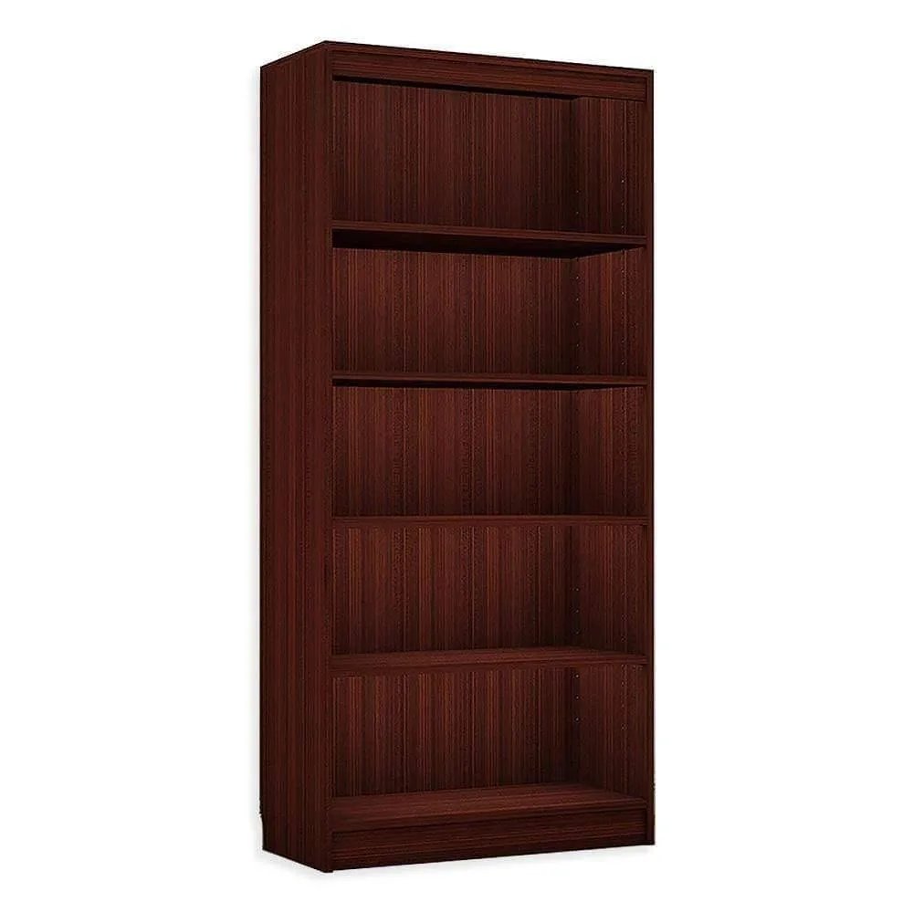 Alpha Bookshelf, 5 shelves, 67" high, Mahogany