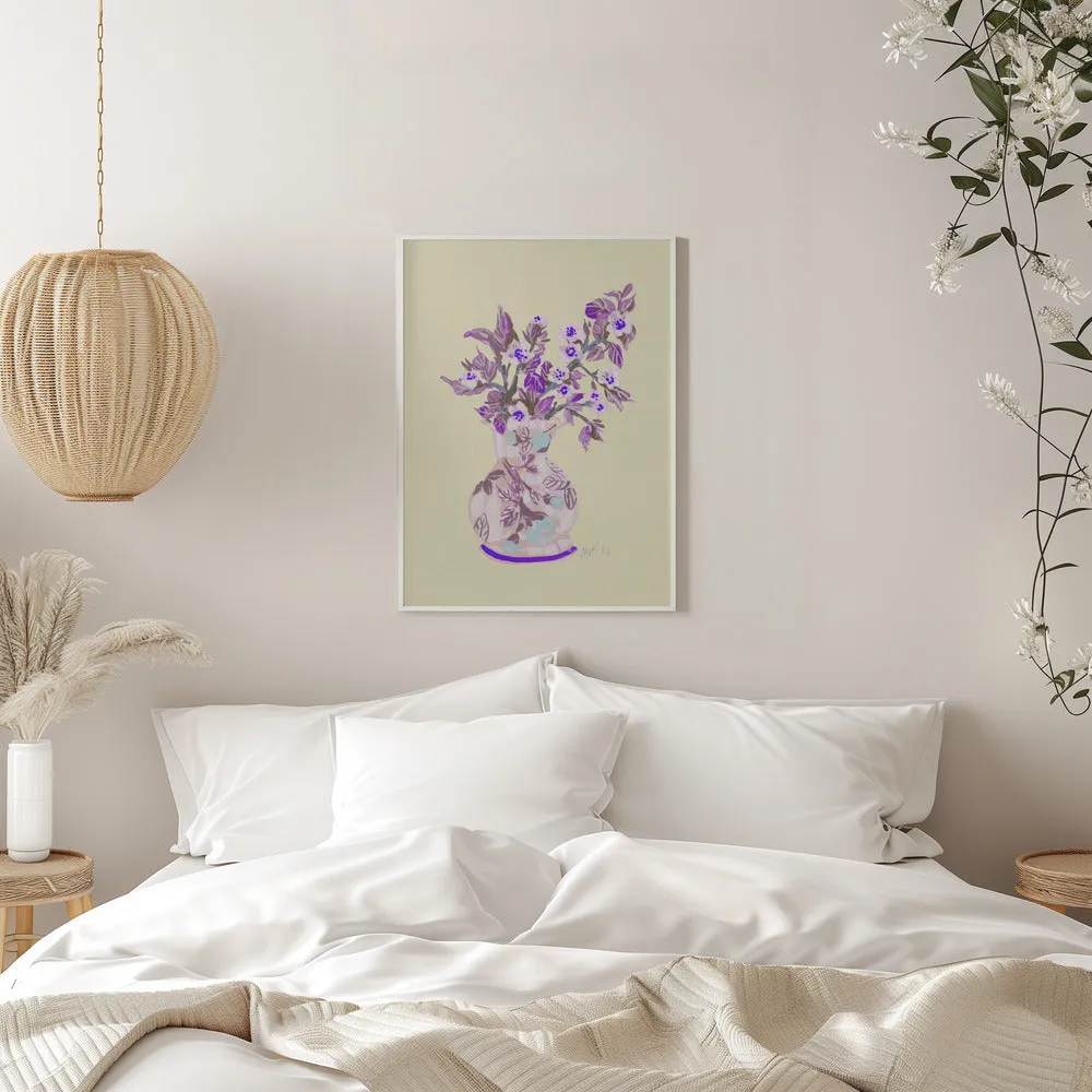 Apple Blossom - Violet - Stretched Canvas, Poster or Fine Art Print