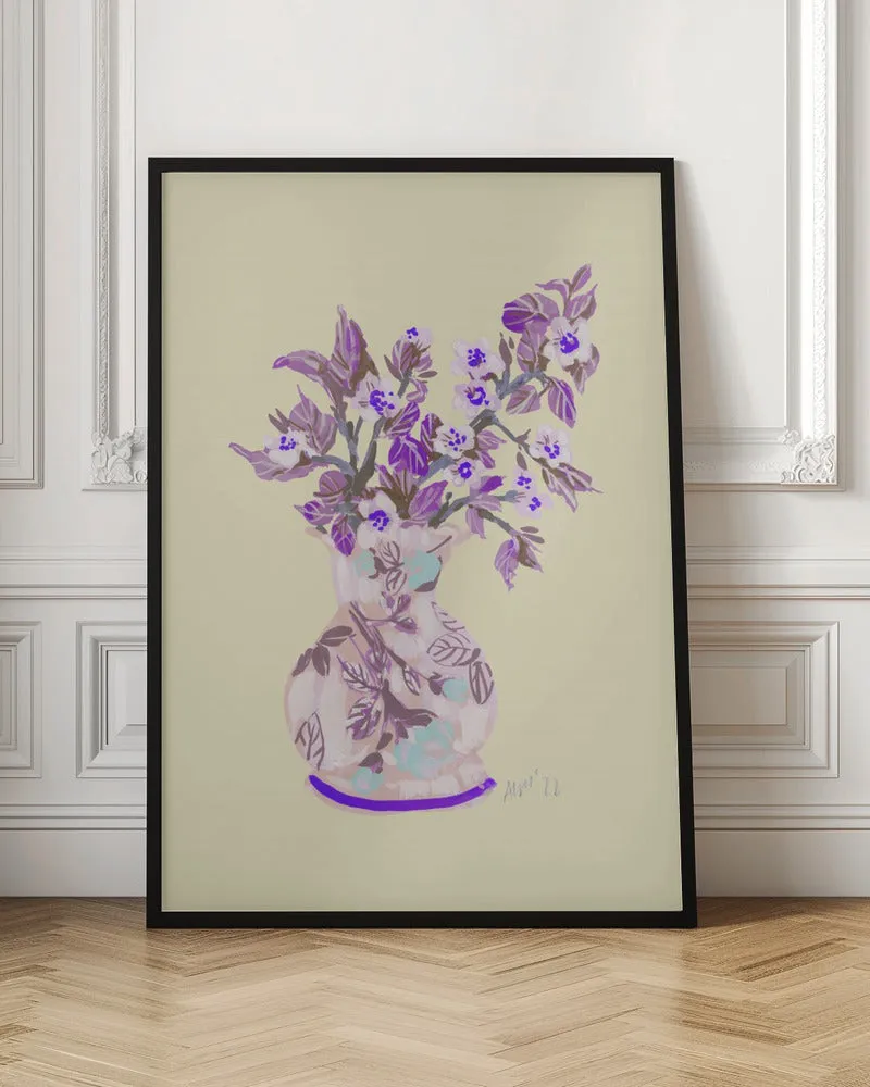 Apple Blossom - Violet - Stretched Canvas, Poster or Fine Art Print