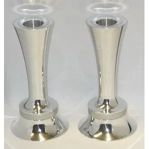 Artistic Aluminum 5" Shabbat Candlesticks Ofri Made in Israel by NADAV 20% off