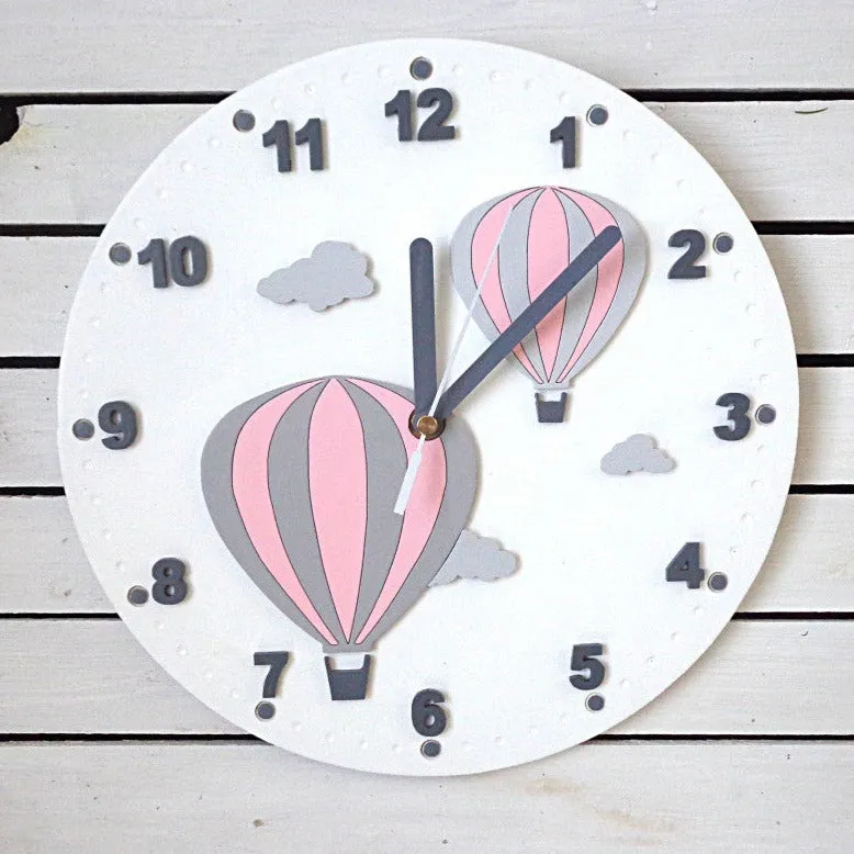 Balloon Theme Kids Room Wall Clock