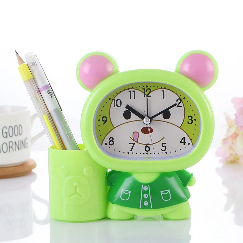 Bee Pen Holder Little Alarm Clock Student Bedside Alarm Clock Creative Children's Gift Alarm Clock