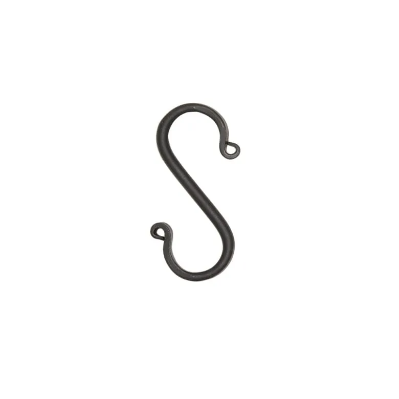 Black Iron "S" Hook - Multiple Sizes