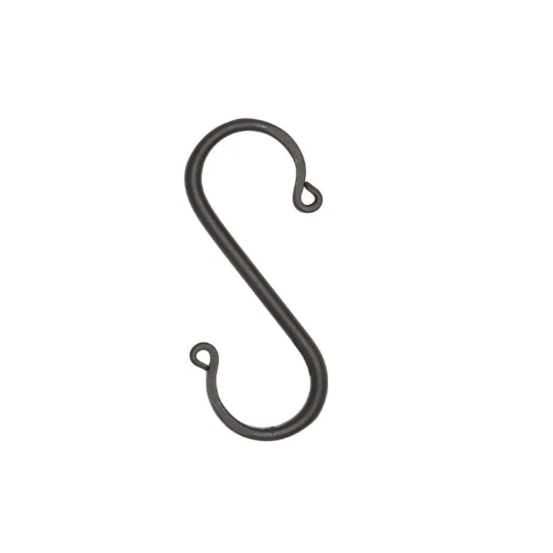 Black Iron "S" Hook - Multiple Sizes