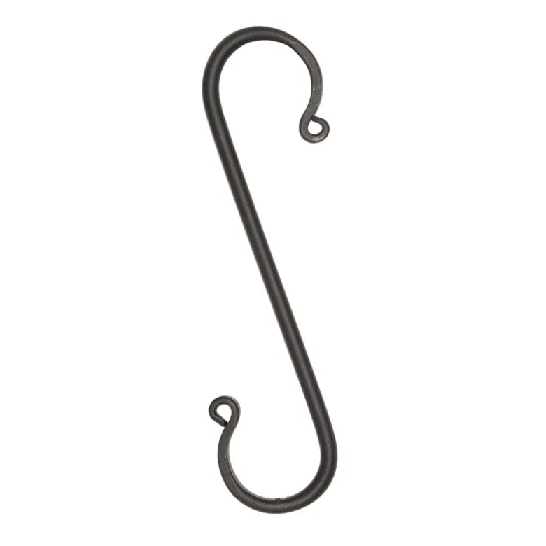 Black Iron "S" Hook - Multiple Sizes