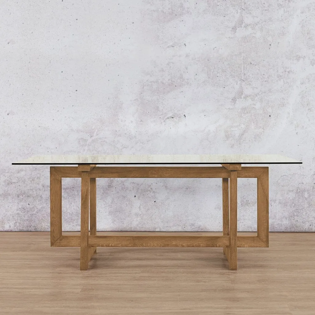 Bolton Glass Dining Table - 2.4M / 8 or 10 Seater