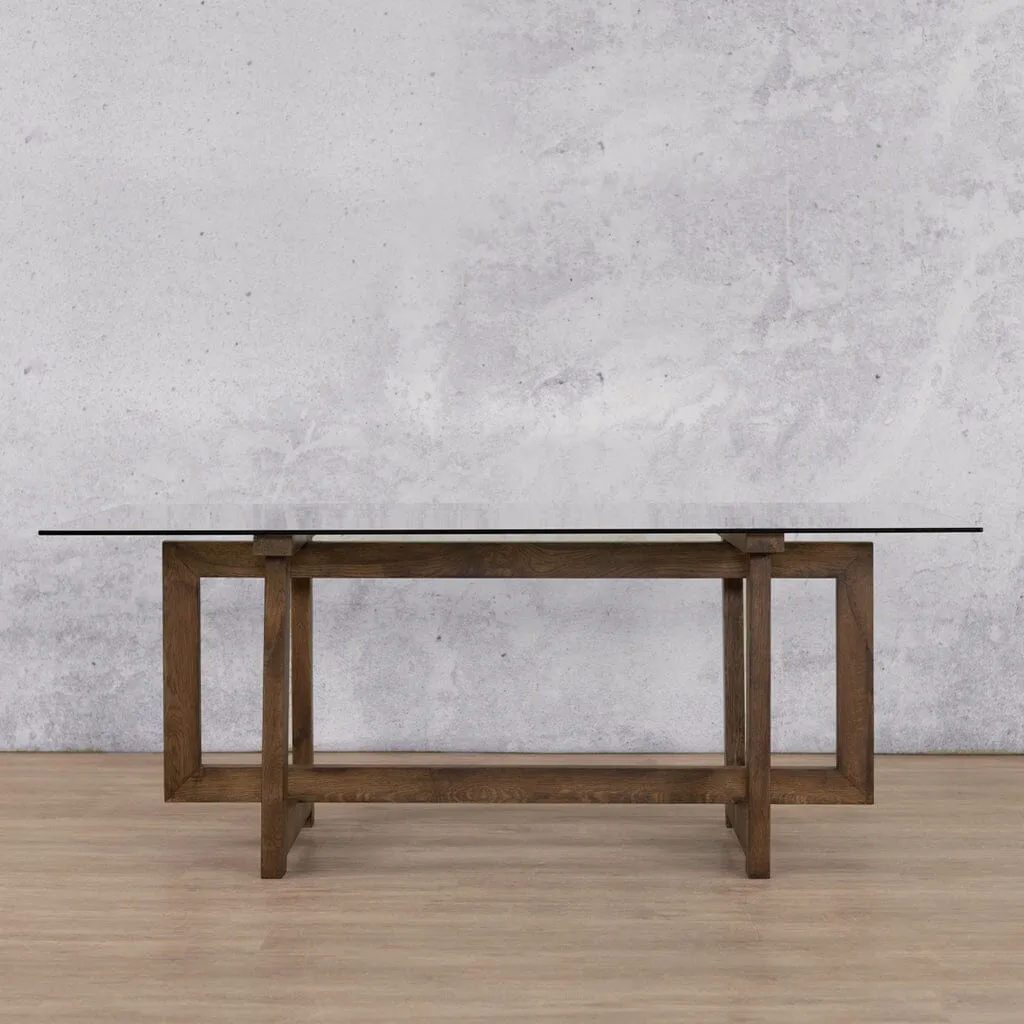 Bolton Glass Dining Table - 2.4M / 8 or 10 Seater