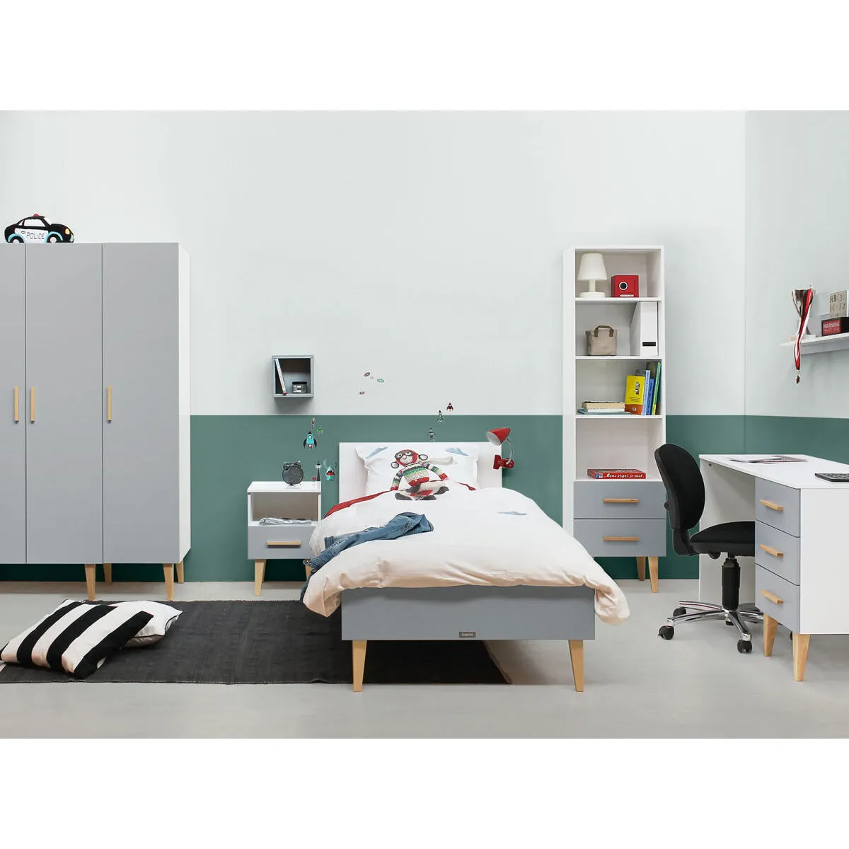 Bopita Bookcase Emma White/Grey (Pre-Order; Est. Delivery in 6-10 Weeks)