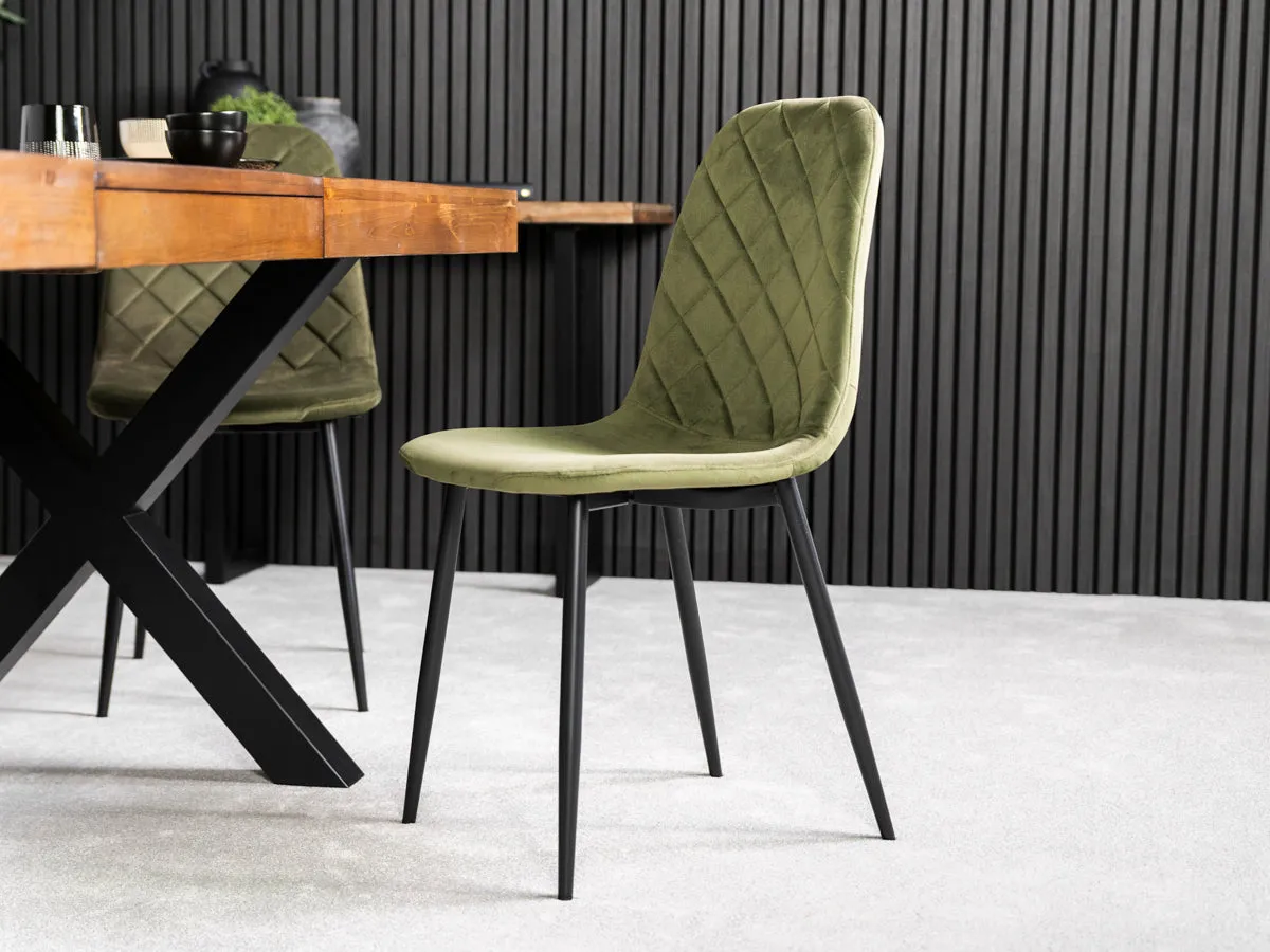 Brooklyn 180cm Fixed Top Dining Table & Alston Dining Chairs