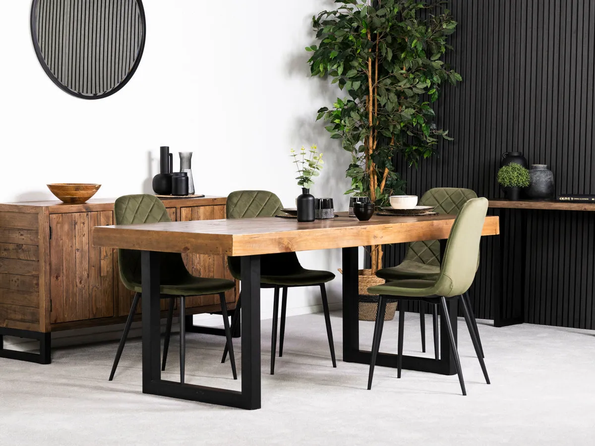 Brooklyn 180cm Fixed Top Dining Table & Alston Dining Chairs