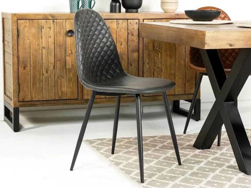 Brooklyn Round Extendable Dining Table & Grey Dallas Dining Chairs