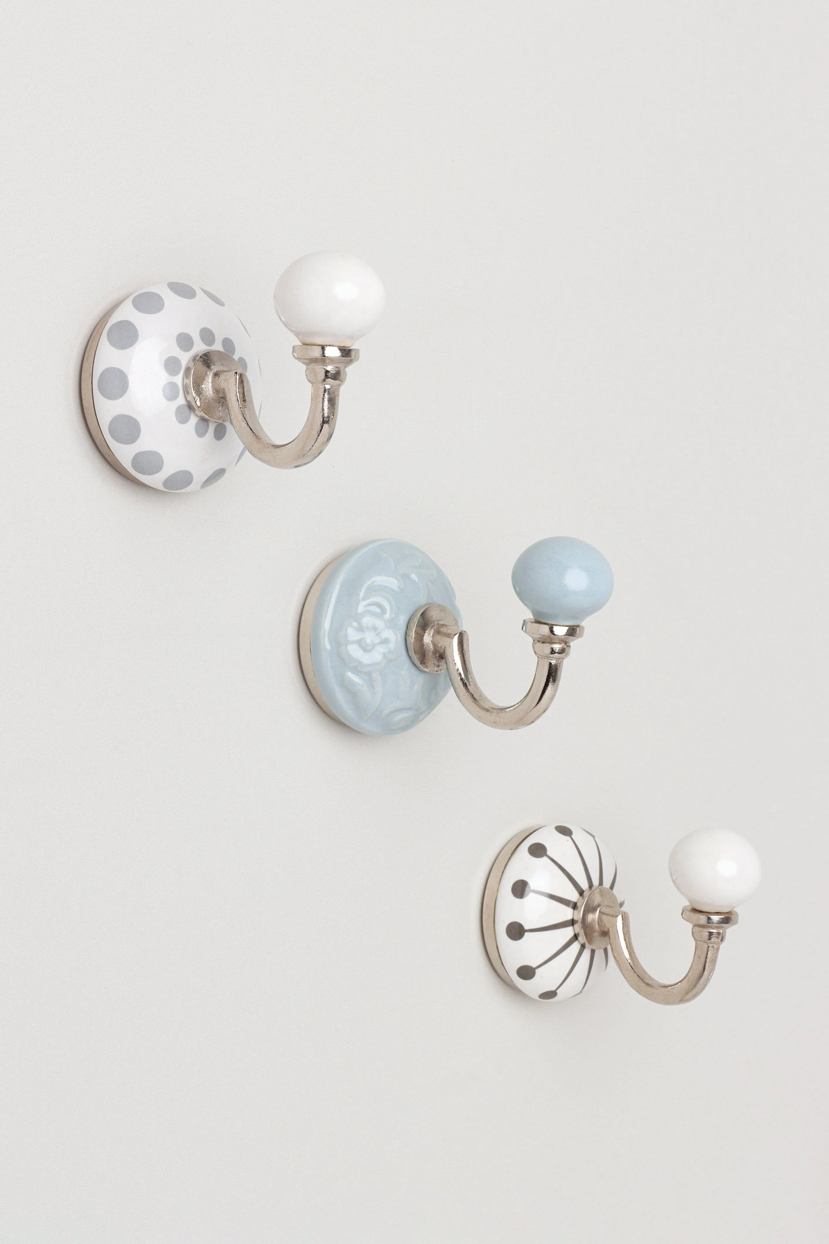 Cambridge Grey Ceramic Wall Hooks