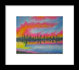 Candycane Sunset - Framed Print