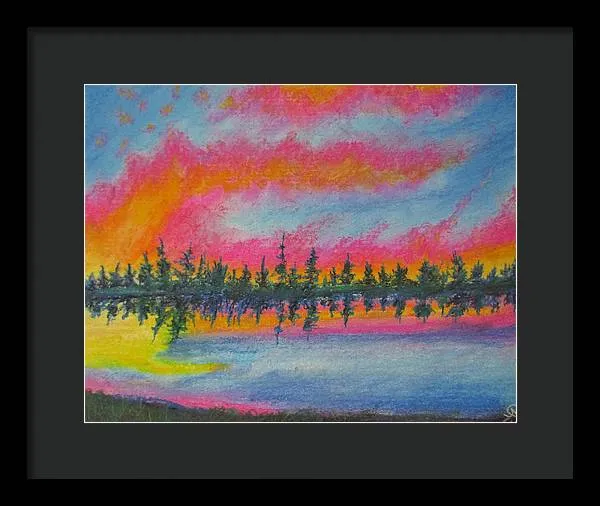 Candycane Sunset - Framed Print