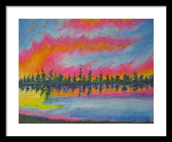 Candycane Sunset - Framed Print