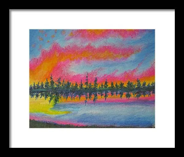 Candycane Sunset - Framed Print