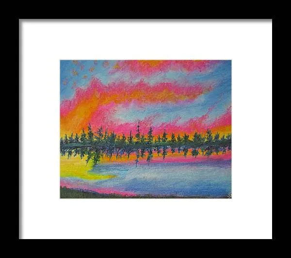 Candycane Sunset - Framed Print