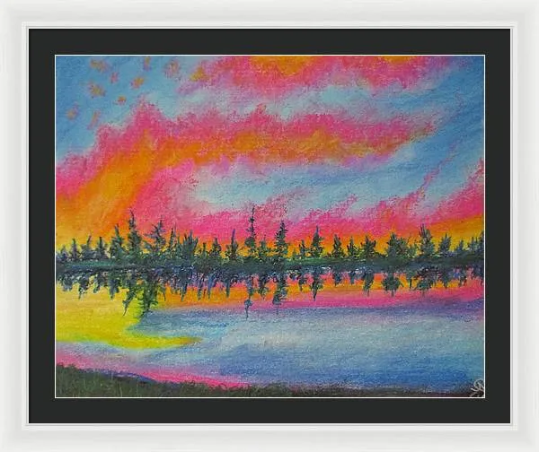 Candycane Sunset - Framed Print