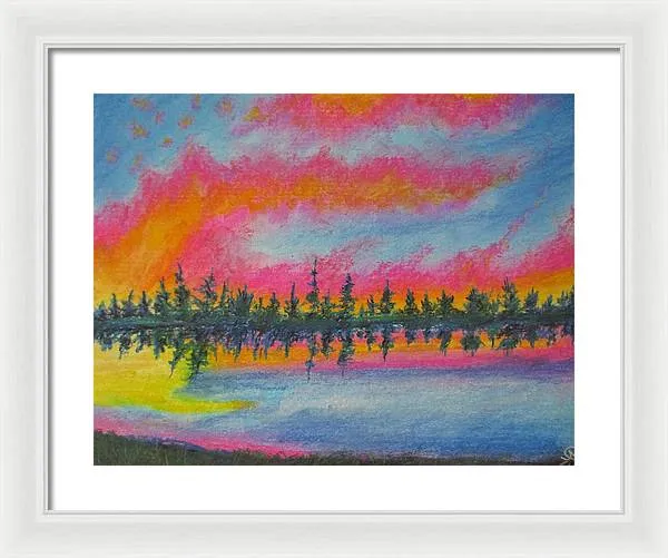 Candycane Sunset - Framed Print