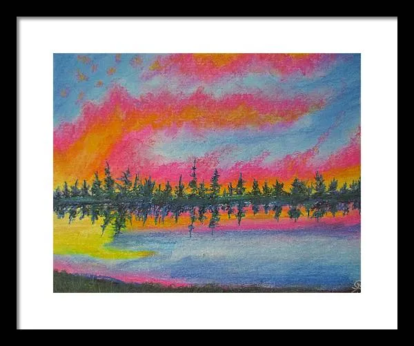 Candycane Sunset - Framed Print