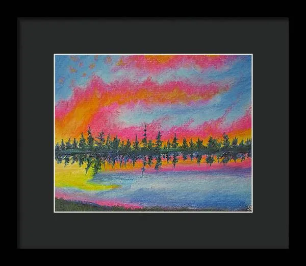 Candycane Sunset - Framed Print