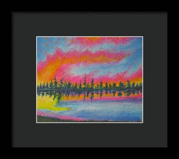 Candycane Sunset - Framed Print