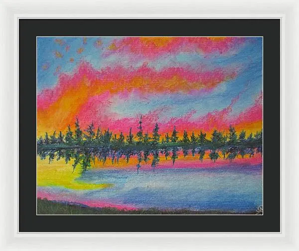 Candycane Sunset - Framed Print