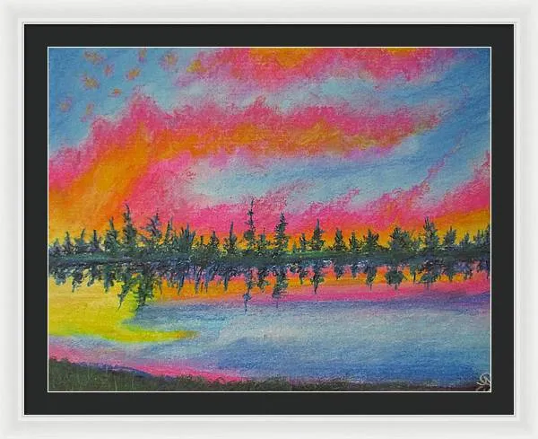 Candycane Sunset - Framed Print