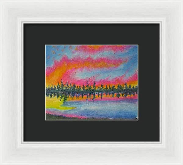 Candycane Sunset - Framed Print