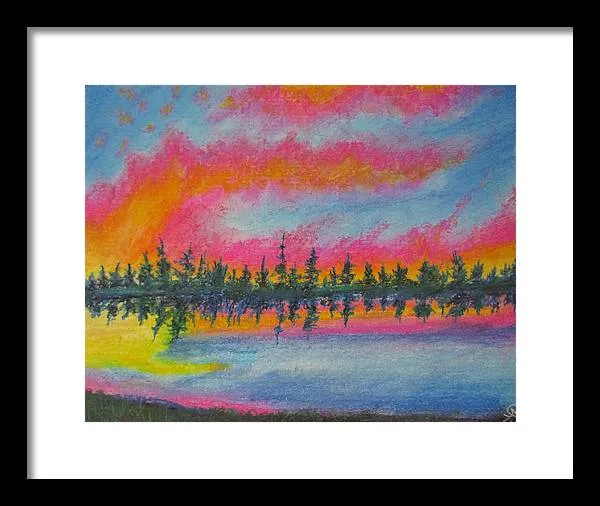 Candycane Sunset - Framed Print